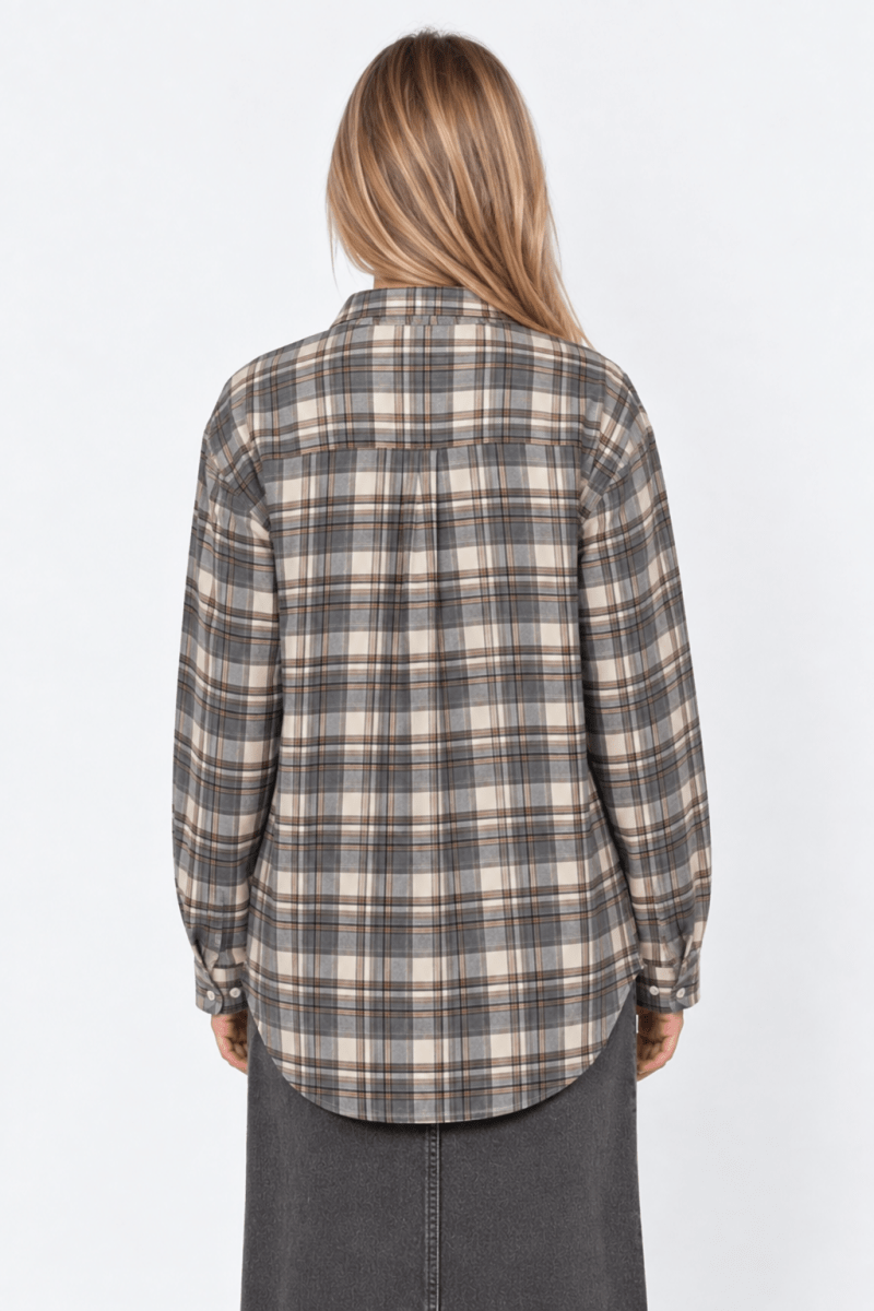 Mel Top (Brown Plaid) - Top - Yakira Bella