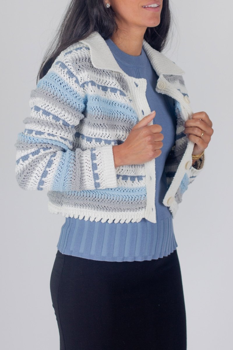 MELISSA CARDIGAN (BLUE) - Top - Yakira Bella