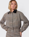 Merlin Jacket (Brown Plaid) - Top - Yakira Bella
