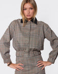 Merlin Jacket (Brown Plaid) - Top - Yakira Bella