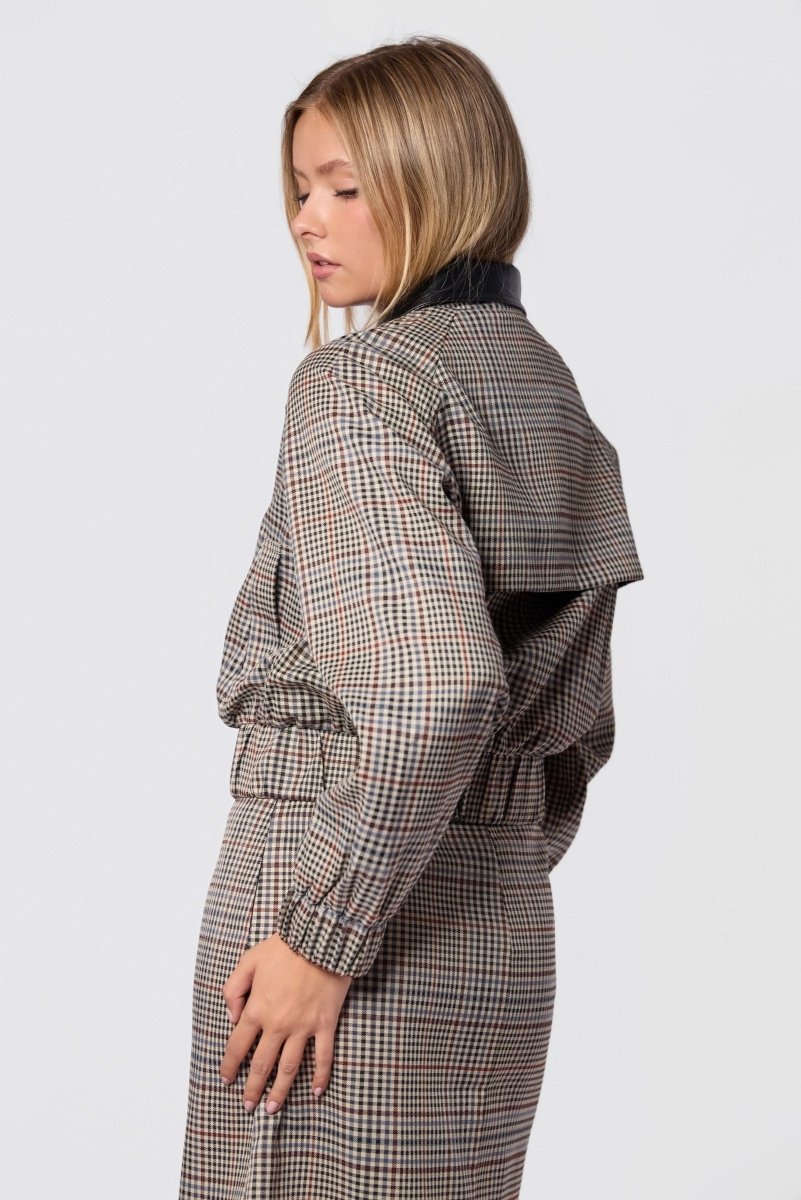 Merlin Jacket (Brown Plaid) - Top - Yakira Bella