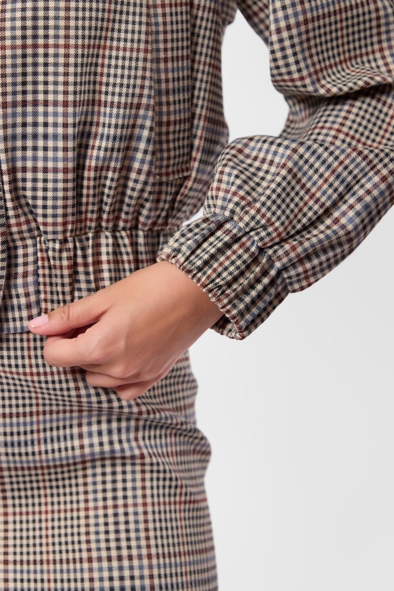 Merlin Jacket (Brown Plaid) - Top - Yakira Bella