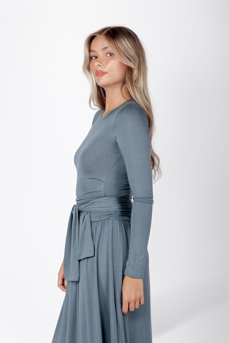 Mila Set (Slate Blue) - Top - Yakira Bella