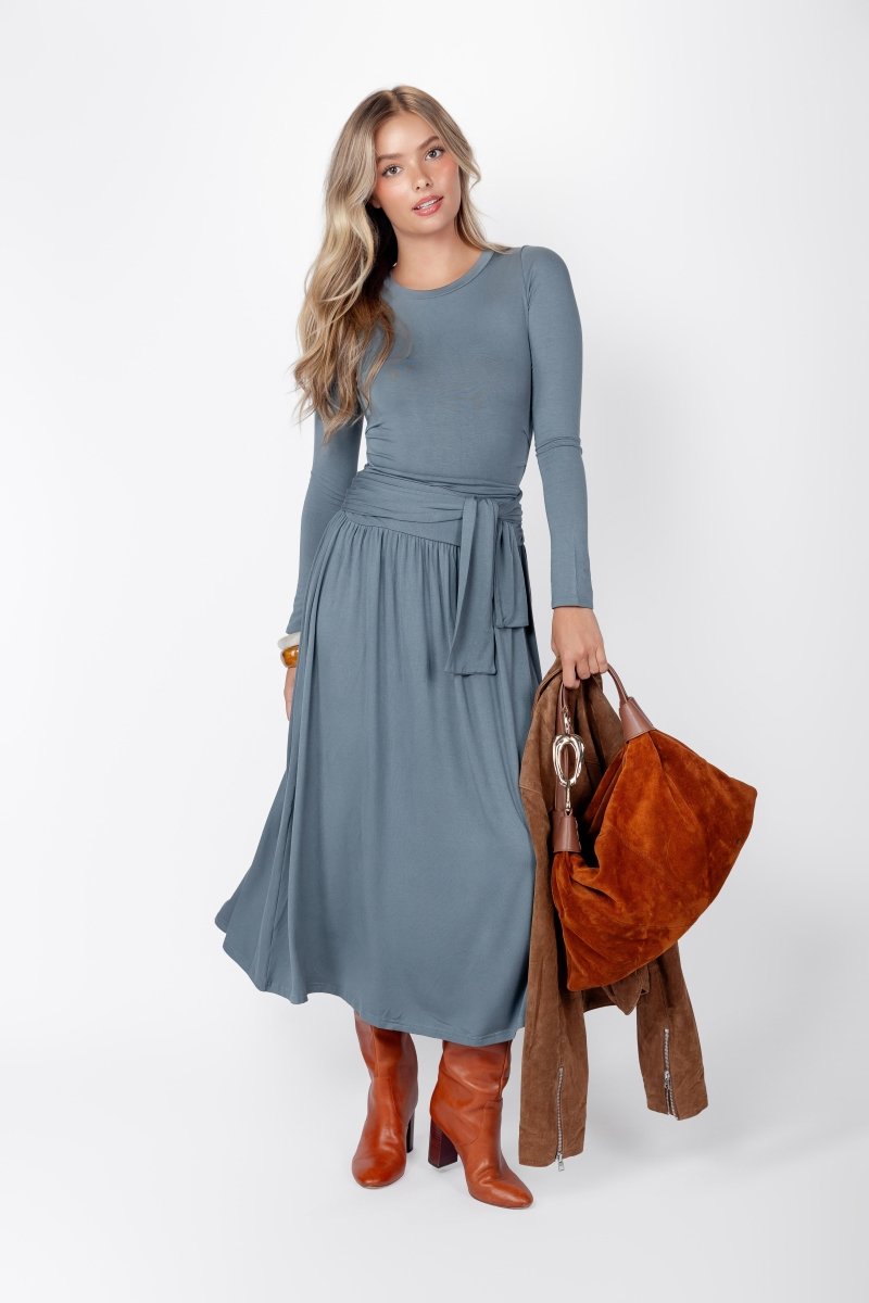 Mila Set (Slate Blue) - Top - Yakira Bella