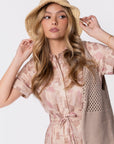 Miley Dress (Pink/Khaki) - Dress - Yakira Bella