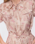 Miley Dress (Pink/Khaki) - Dress - Yakira Bella