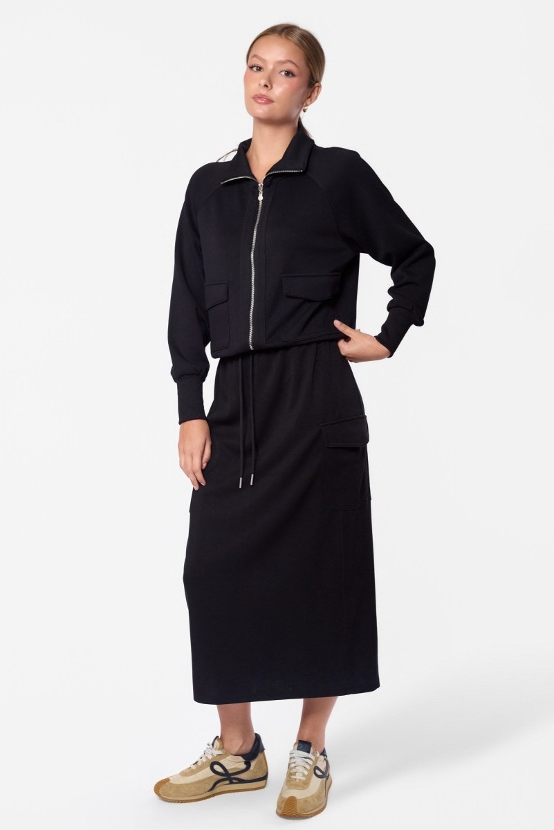 Mina Cargo Skirt 35" (Black) - Skirt - Yakira Bella