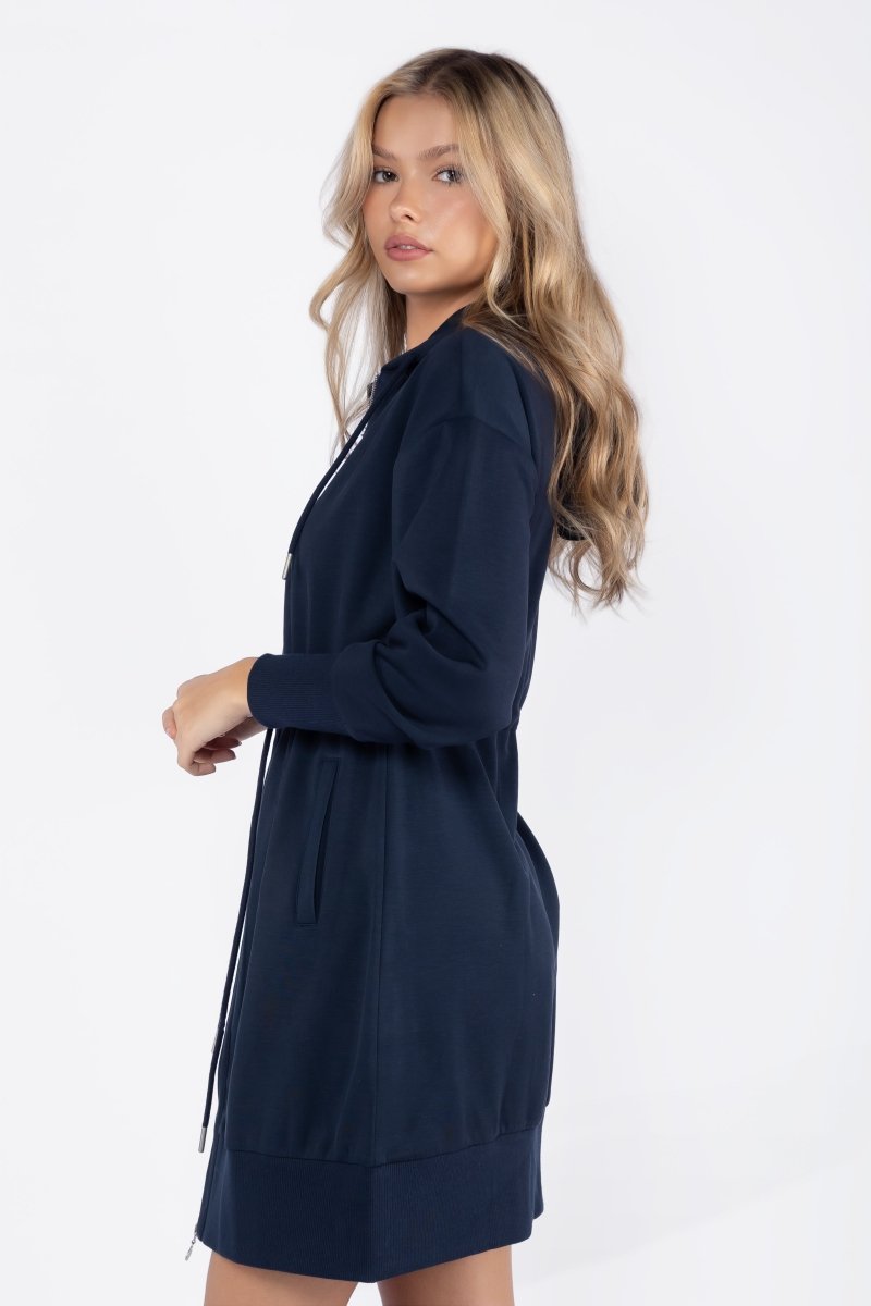 Mina Dress 37&quot; (Navy) - Dress - Yakira Bella
