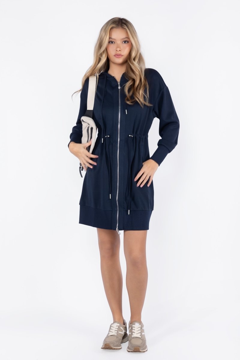 Mina Dress 37&quot; (Navy) - Dress - Yakira Bella