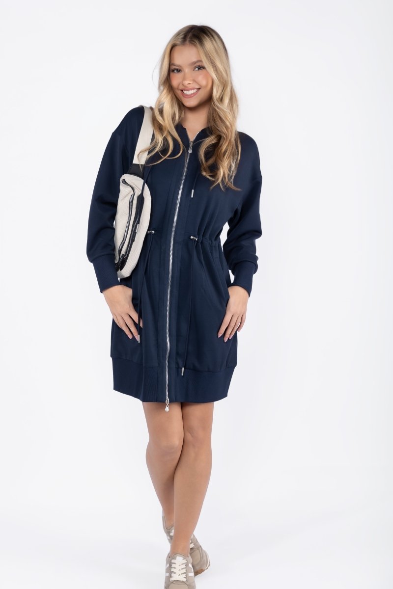 Mina Dress 37&quot; (Navy) - Dress - Yakira Bella