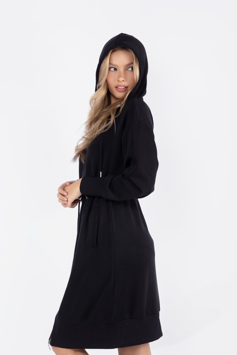 Mina Dress 40&quot; (Black) - Dress - Yakira Bella