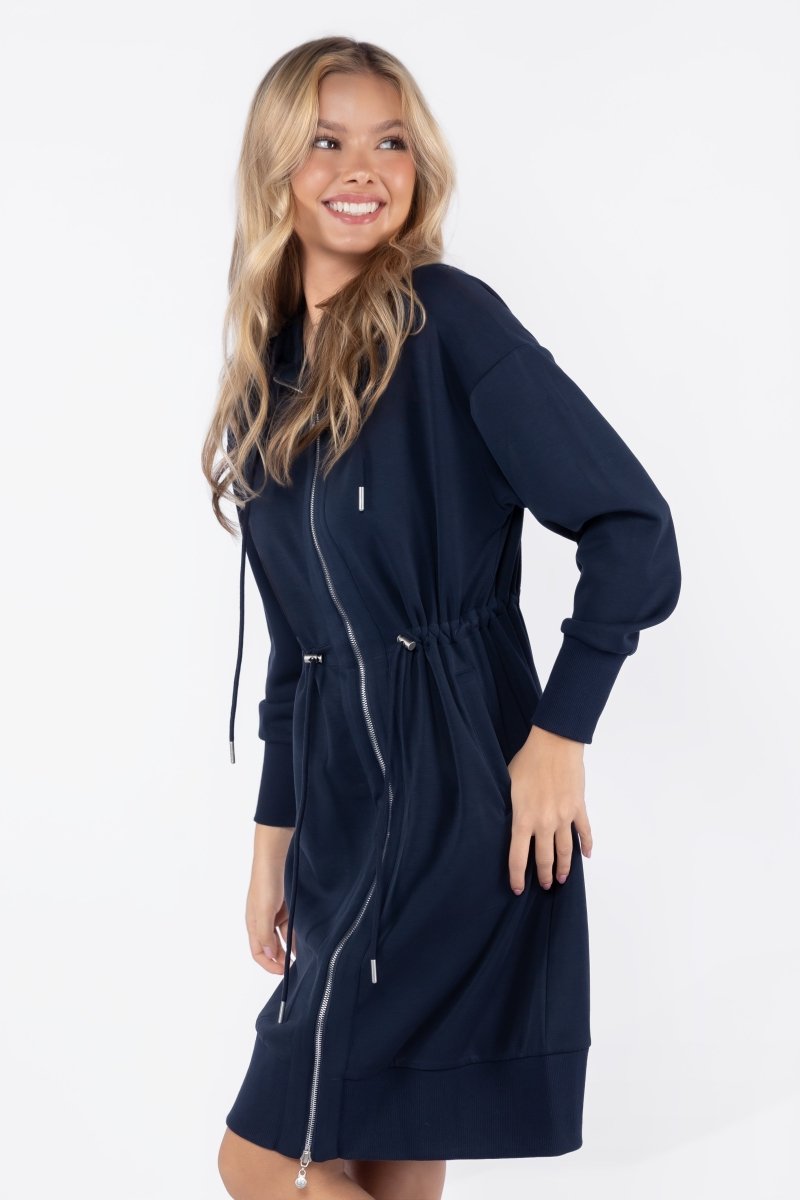 Mina Dress 40&quot; (Navy) - Dress - Yakira Bella