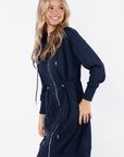Mina Dress 40" (Navy) - Dress - Yakira Bella
