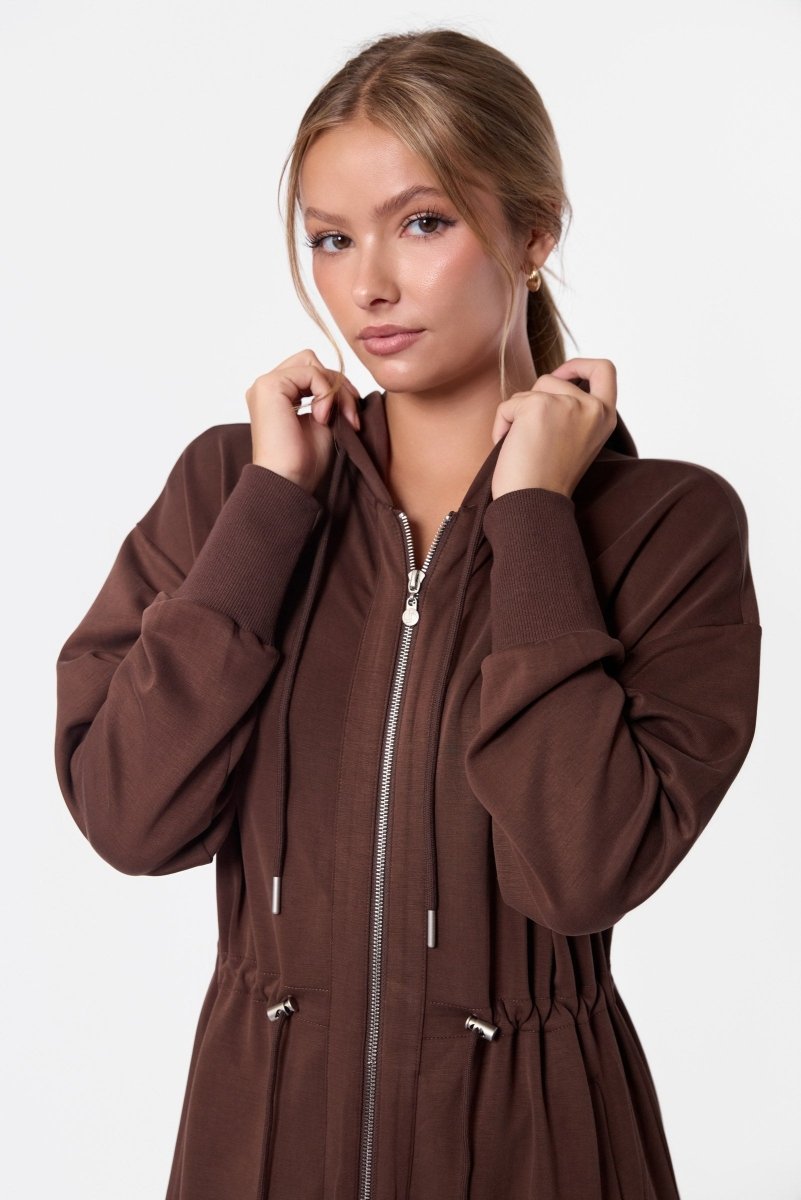 Mina Dress 50" (Dark Brown) - Dress - Yakira Bella