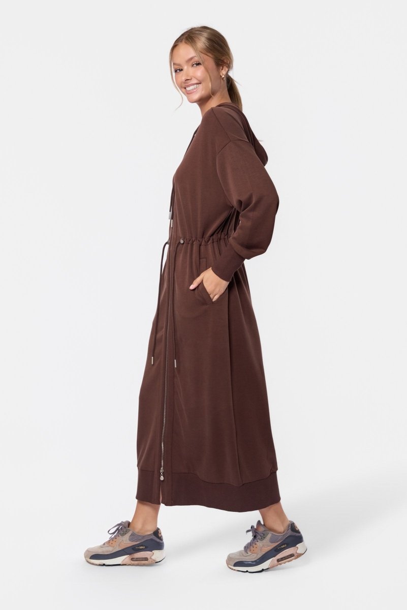 Mina Dress 50" (Dark Brown) - Dress - Yakira Bella