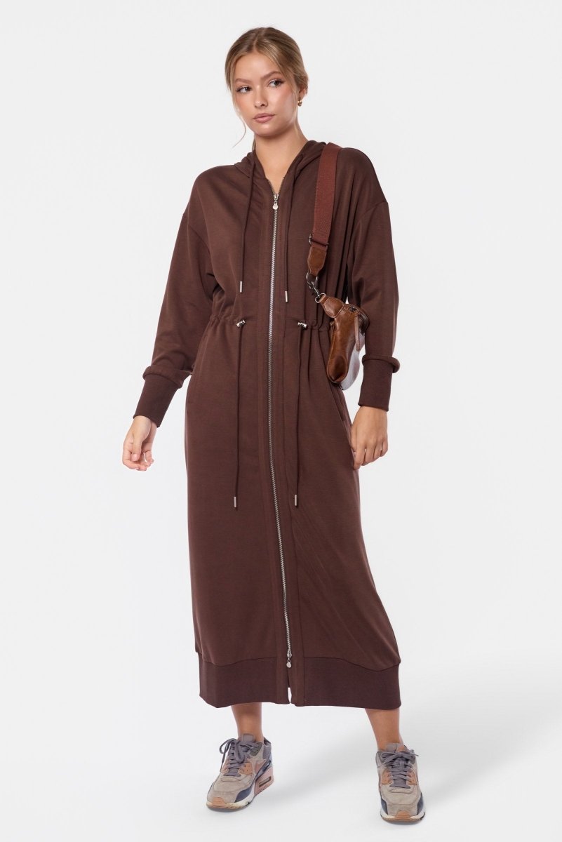 Mina Dress 50" (Dark Brown) - Dress - Yakira Bella