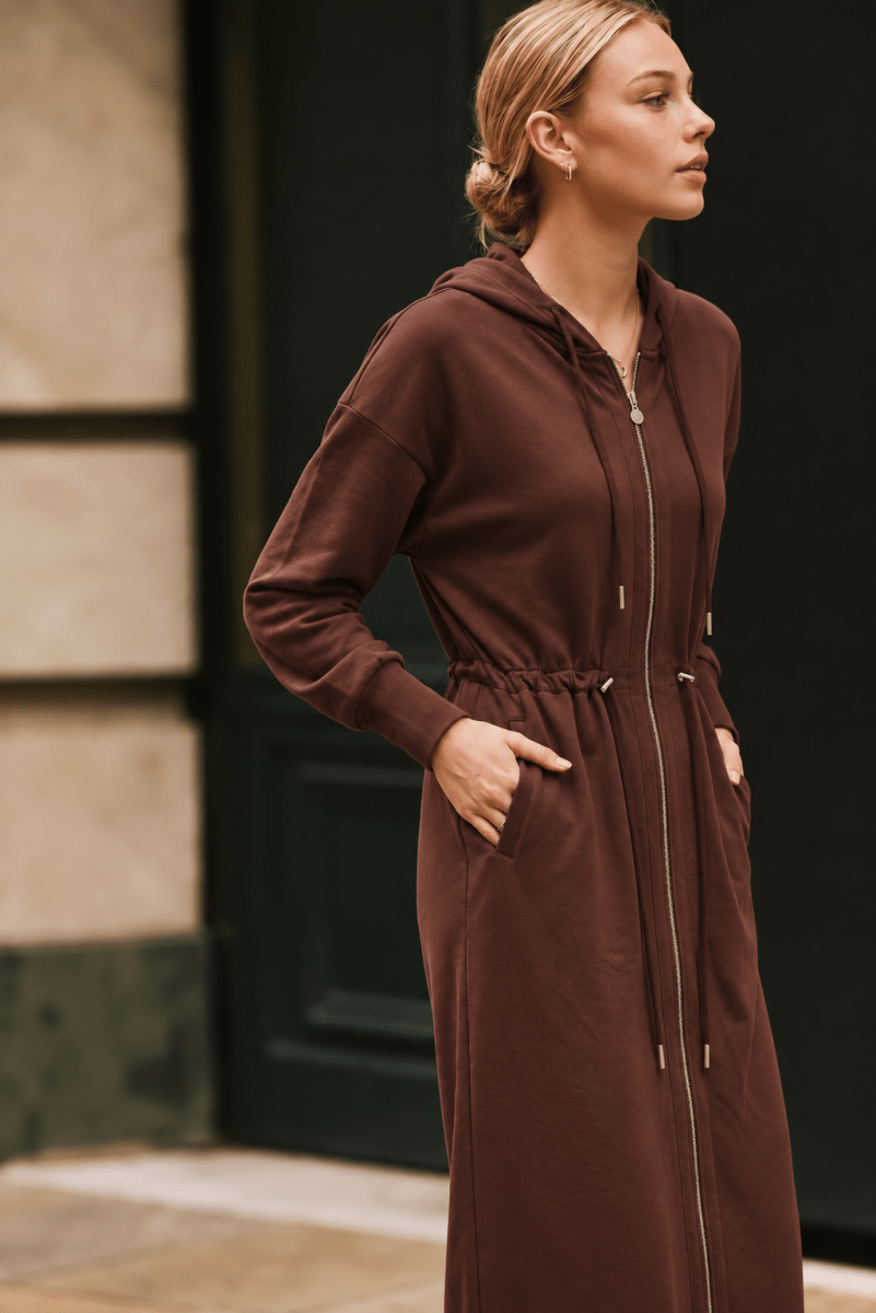 Mina Dress 50" (Dark Brown) - Dress - Yakira Bella