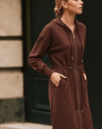 Mina Dress 50" (Dark Brown) - Dress - Yakira Bella