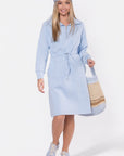 Mina Half Zip Dress 42" (Baby Blue) - Dress - Yakira Bella