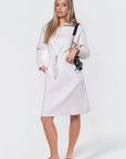 Mina Half Zip Dress 42" (Ivory Heather) - Dress - Yakira Bella