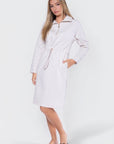 Mina Half Zip Dress 42" (Ivory Heather) - Dress - Yakira Bella