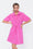 Mina Half Zip Dress Short Sleeve 37" (Bubble Pink) - Dress - Yakira Bella