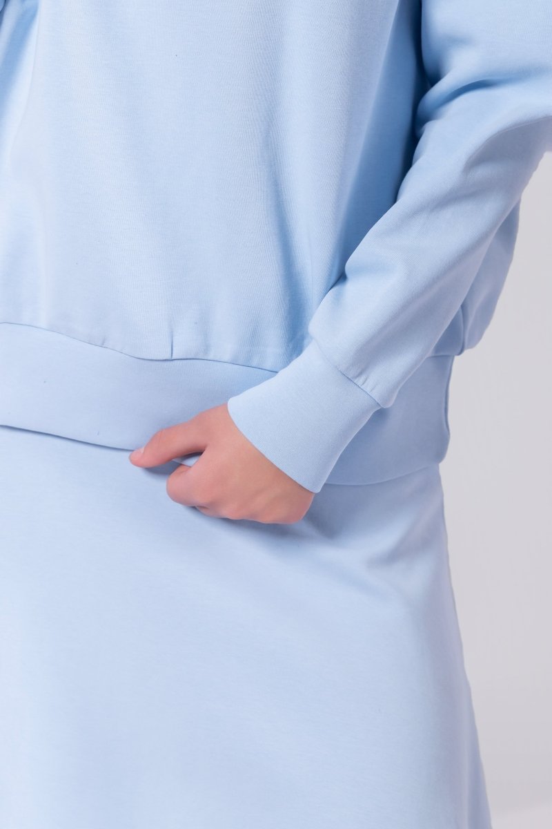 Mina Half Zip Top (Baby Blue) - Top - Yakira Bella