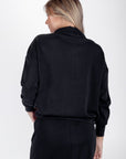 Mina Half Zip Top (Black) - Top - Yakira Bella