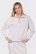 Mina Half Zip Top (Light Grey)