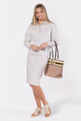 Mina Half Zip Top (Light Grey) - Top - Yakira Bella