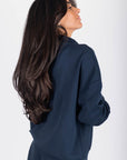 Mina Half Zip Top (Navy) - Top - Yakira Bella