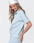 Mina Half Zip Top Short Sleeve (Mint) - Top - Yakira Bella
