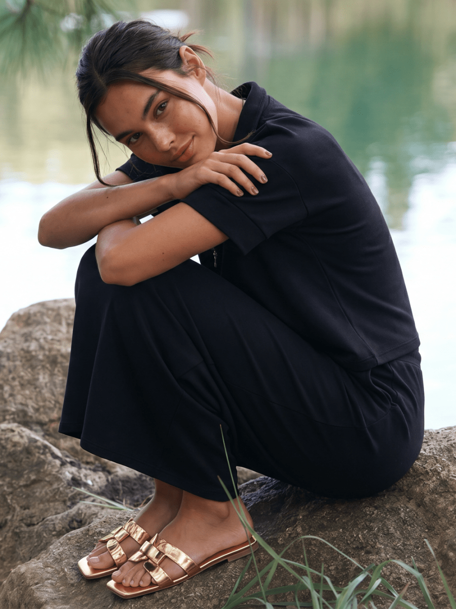 Mina Skirt 35" (Black) - Skirt - Yakira Bella