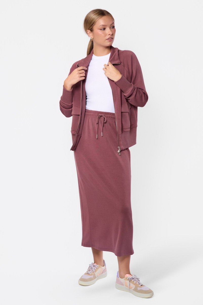 Mina Skirt 35" (Plum) - Skirt - Yakira Bella