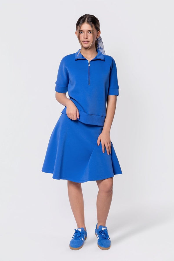 Mina Swing Skirt 23" (Marina Blue) - Skirt - Yakira Bella