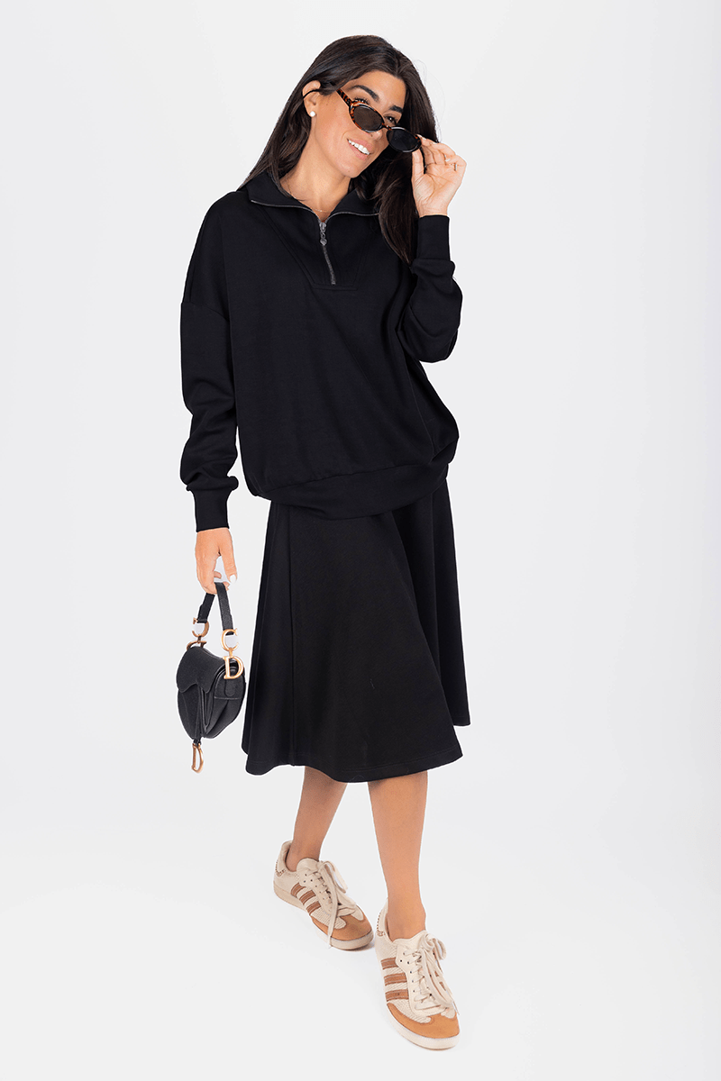 Mina Swing Skirt 26&quot; (Black) - Skirt - Yakira Bella