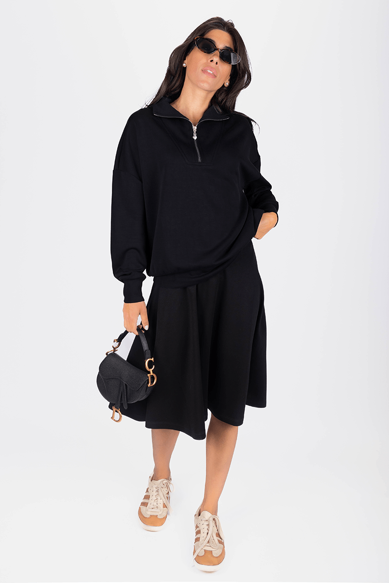 Mina Swing Skirt 26&quot; (Black) - Skirt - Yakira Bella