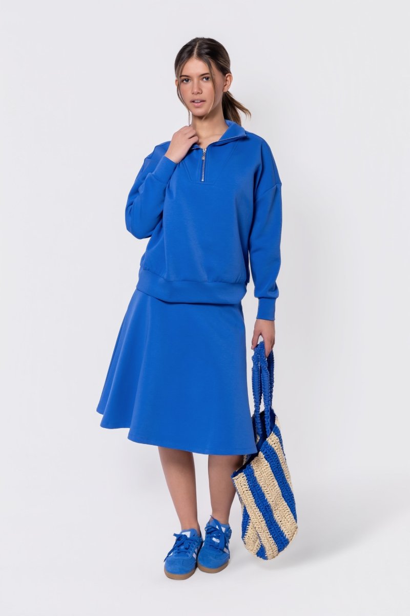 Mina Swing Skirt 26" (Marina Blue) - Skirt - Yakira Bella