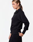 Mina Zip Up Jacket (Black) - Top - Yakira Bella