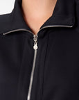 Mina Zip Up Jacket (Black) - Top - Yakira Bella