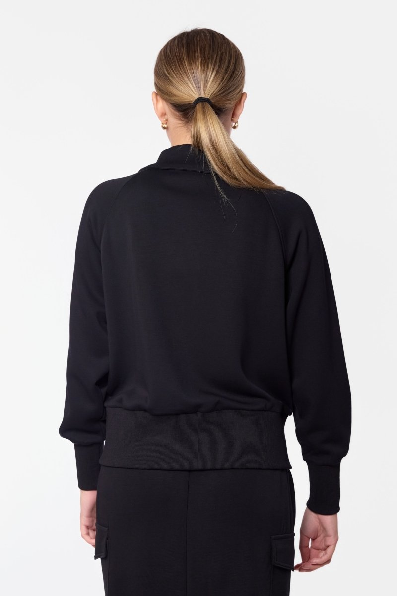 Mina Zip Up Jacket (Black) - Top - Yakira Bella