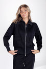 Mina Zip Up Jacket (Black) - Top - Yakira Bella