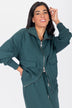 Mina Zip Up Jacket (Dark Green)