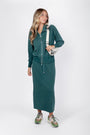 Mina Zip Up Jacket (Dark Green) - Top - Yakira Bella