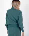 Mina Zip Up Jacket (Dark Green) - Top - Yakira Bella