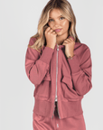 Mina Zip up Jacket (Dusty Rose) - Top - Yakira Bella