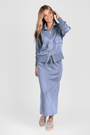 Mina Zip up Jacket (Light Blue) - Top - Yakira Bella