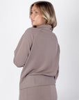 Mina Zip Up Jacket (Mocha) - Top - Yakira Bella