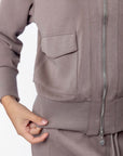 Mina Zip Up Jacket (Mocha) - Top - Yakira Bella
