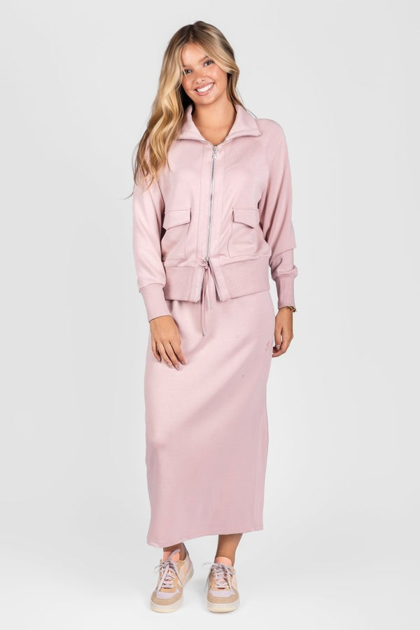 MINA ZIP UP JACKET (PINK) - Top - Yakira Bella